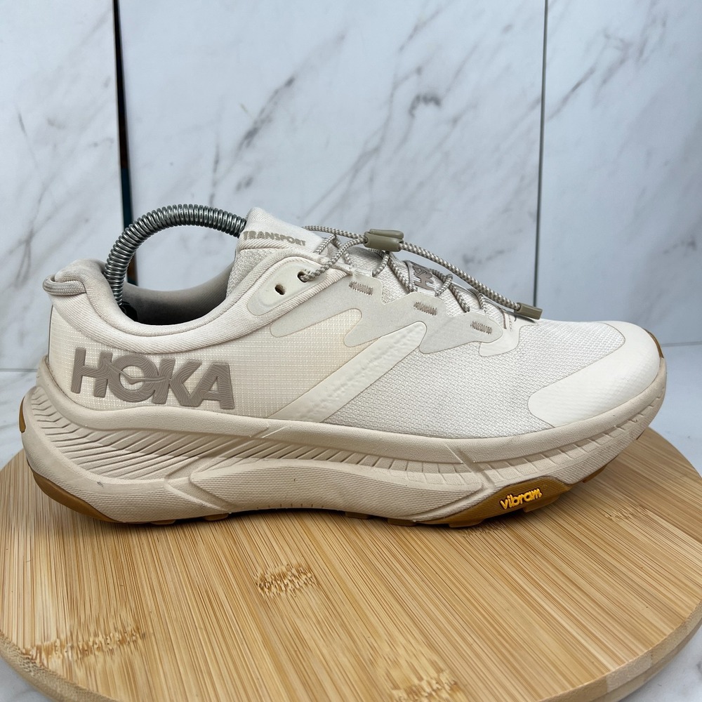 Hoka One Transport Womens Size 10 B Eggnog Cordura Hiking Trail Shoes 1123154